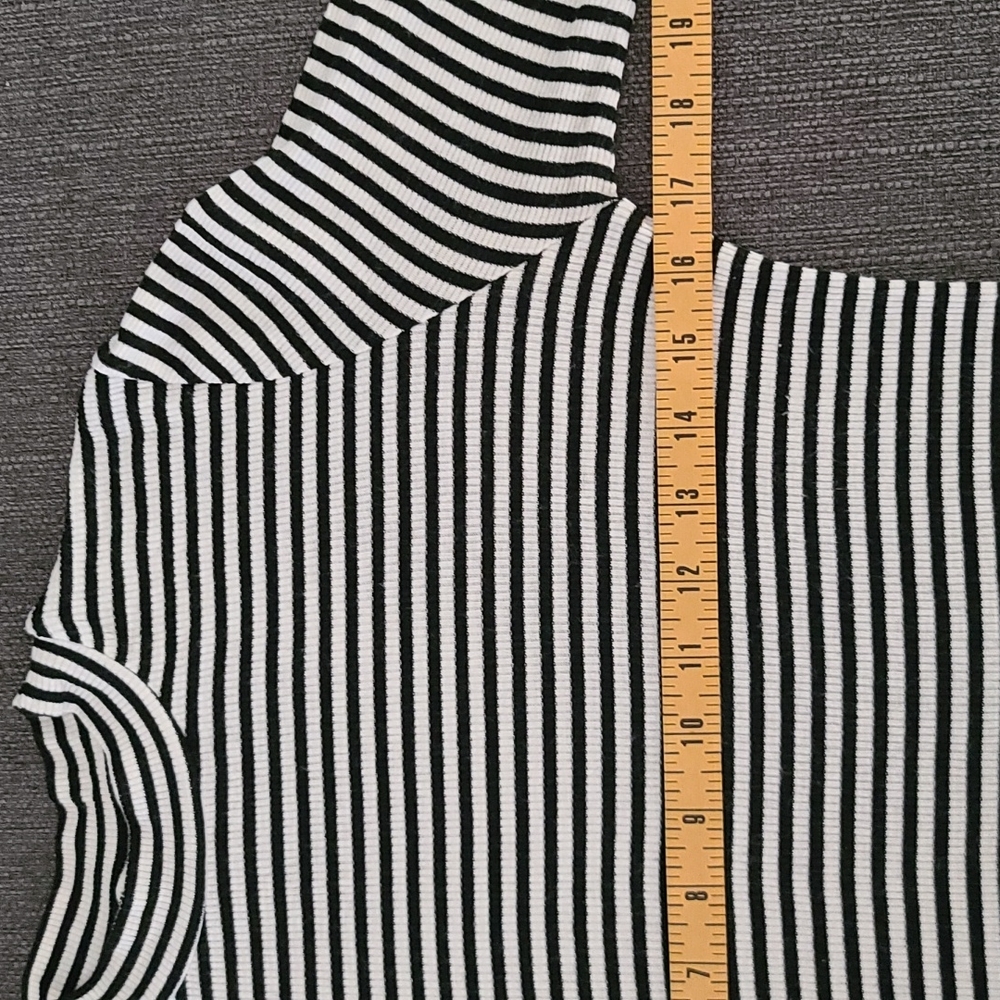 ZARA GIRLS Mock Neck Striped Long Sleeve Shirt 13 14 Ribbed Top Tee Stretchy - Picture 7 of 13
